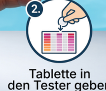 Schritt 2: Tablette in den Tester geben